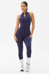 Boss Babe Jumpsuit - Dark Blue