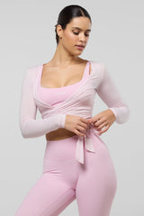 Yoga Wrap Top - Pink