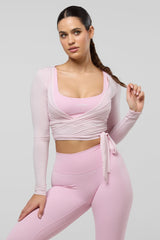 Yoga Wrap Top - Pink
