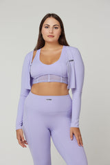 Eye Candy Sports Bra + Long Sleeve Top - Purple