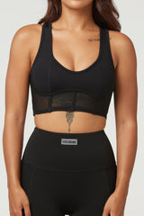 Eye Candy Sports Bra + Long Sleeve Top - Black