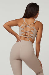 Flare Leggings - Beige