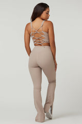 Flare Leggings - Beige