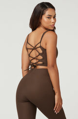 Flare Sports Bra - Brown