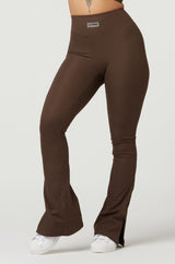 Flare Leggings - Brown