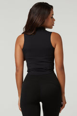 Bossy Zip Up Top - Black