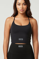 Cross Back Sports Bra - Black