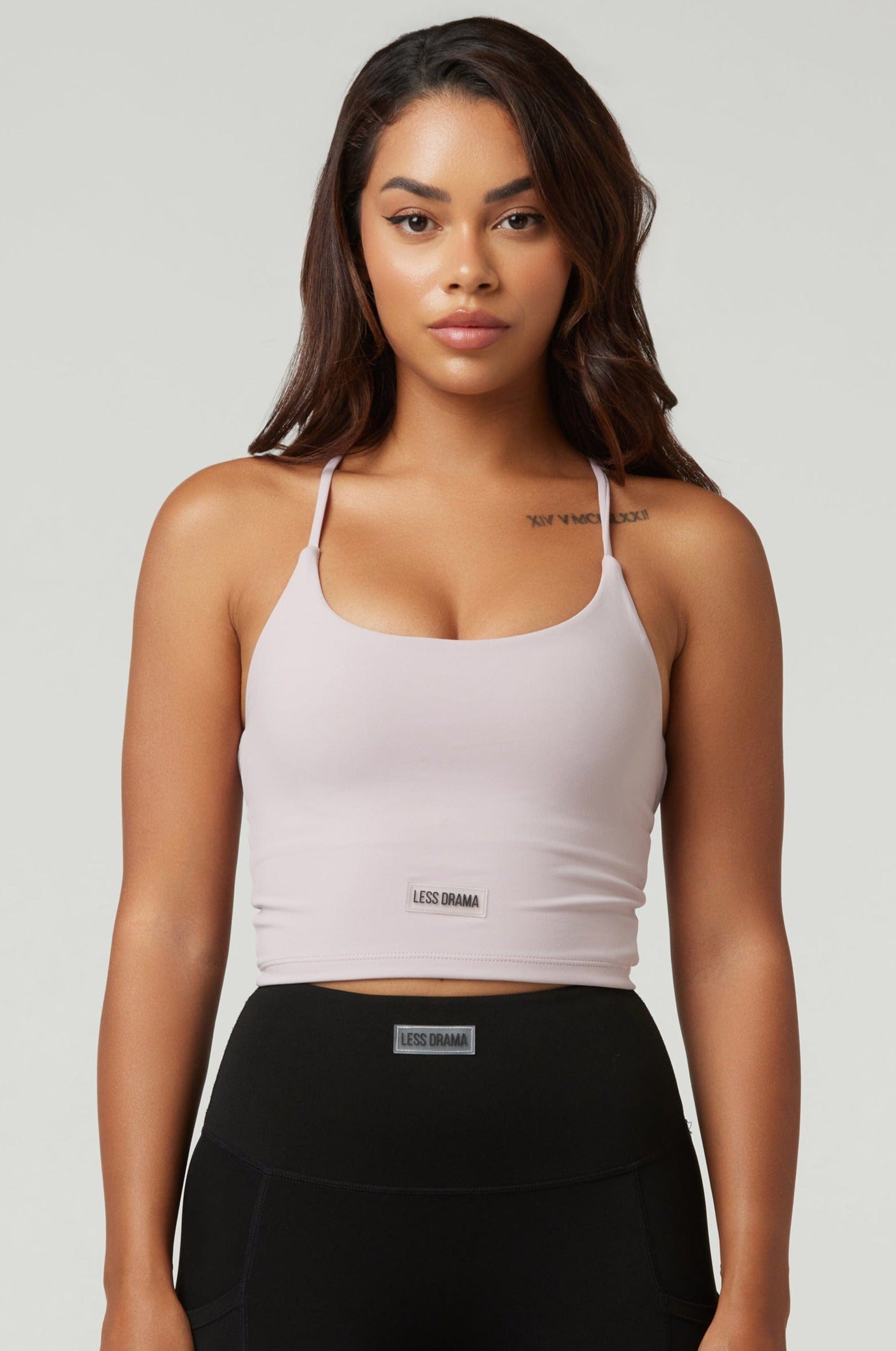 Cross Back Sports Bra - Light Purple