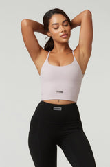 Cross Back Sports Bra - Light Purple
