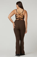 Flare Leggings - Brown