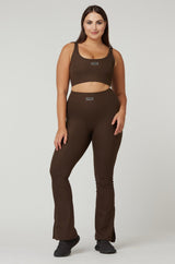 Flare Leggings - Brown