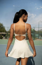 Padel Queen Tennis Dress - Beige
