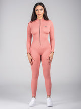 long sleeve pink jumpsuit for womens