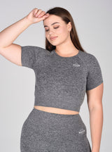 Babygirl Seamless Crop Top - Grey