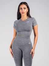 Babygirl Seamless Crop Top - Grey