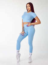 Babygirl Seamless Crop Top - Blue