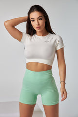 Babygirl Seamless Crop Top - Creamy
