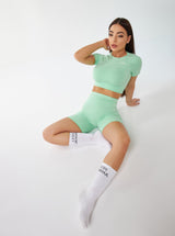 Babygirl Seamless Crop Top - Green