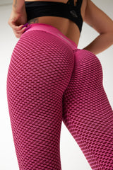 Baddie Scrunch Leggings - Pink