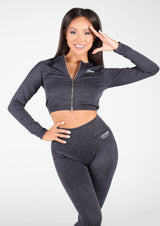 Bossed Up Cropped Jacket - Black