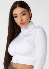 Cropped White Sports Jacket