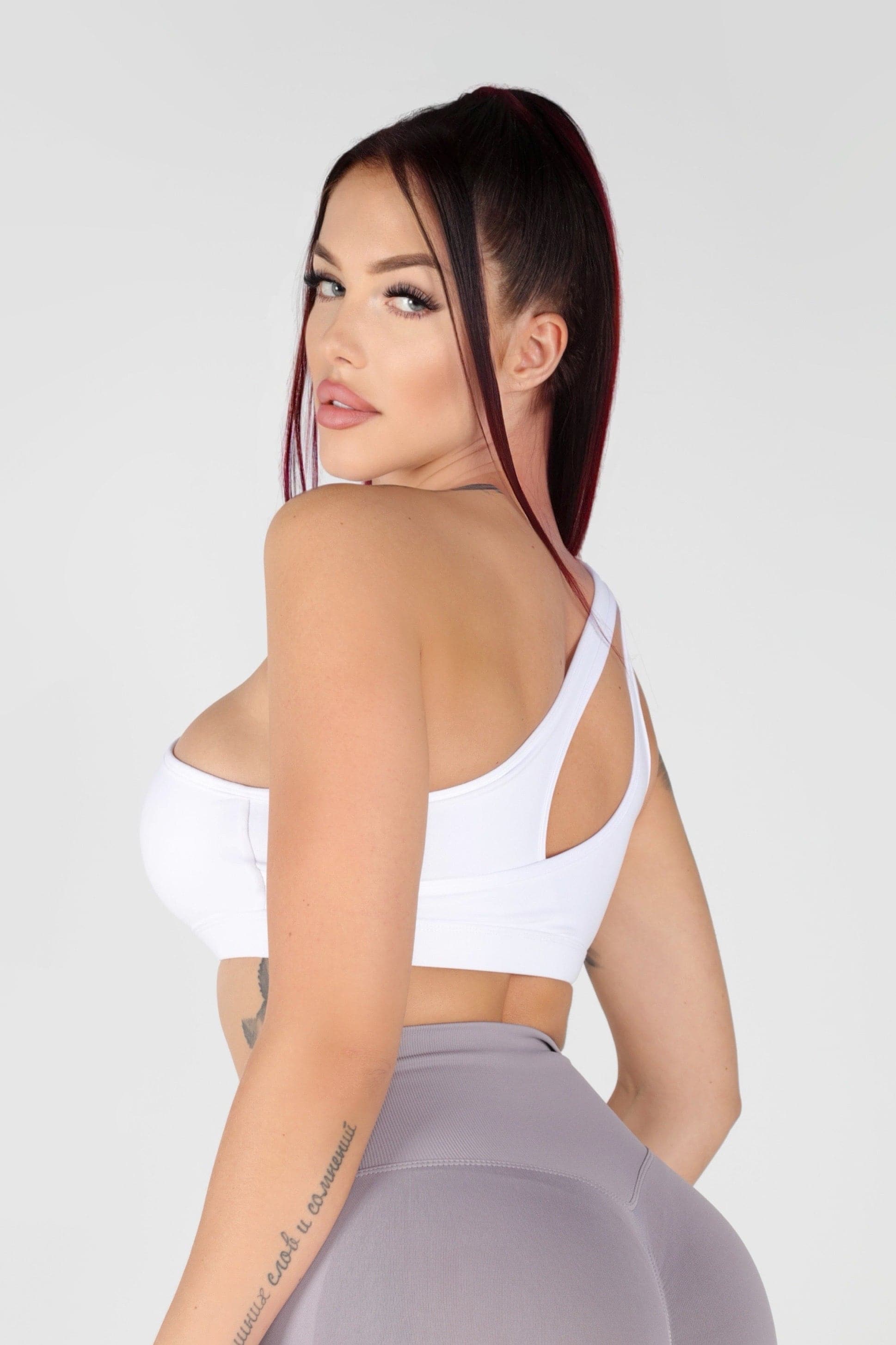 Cross the Line Sports Bra White