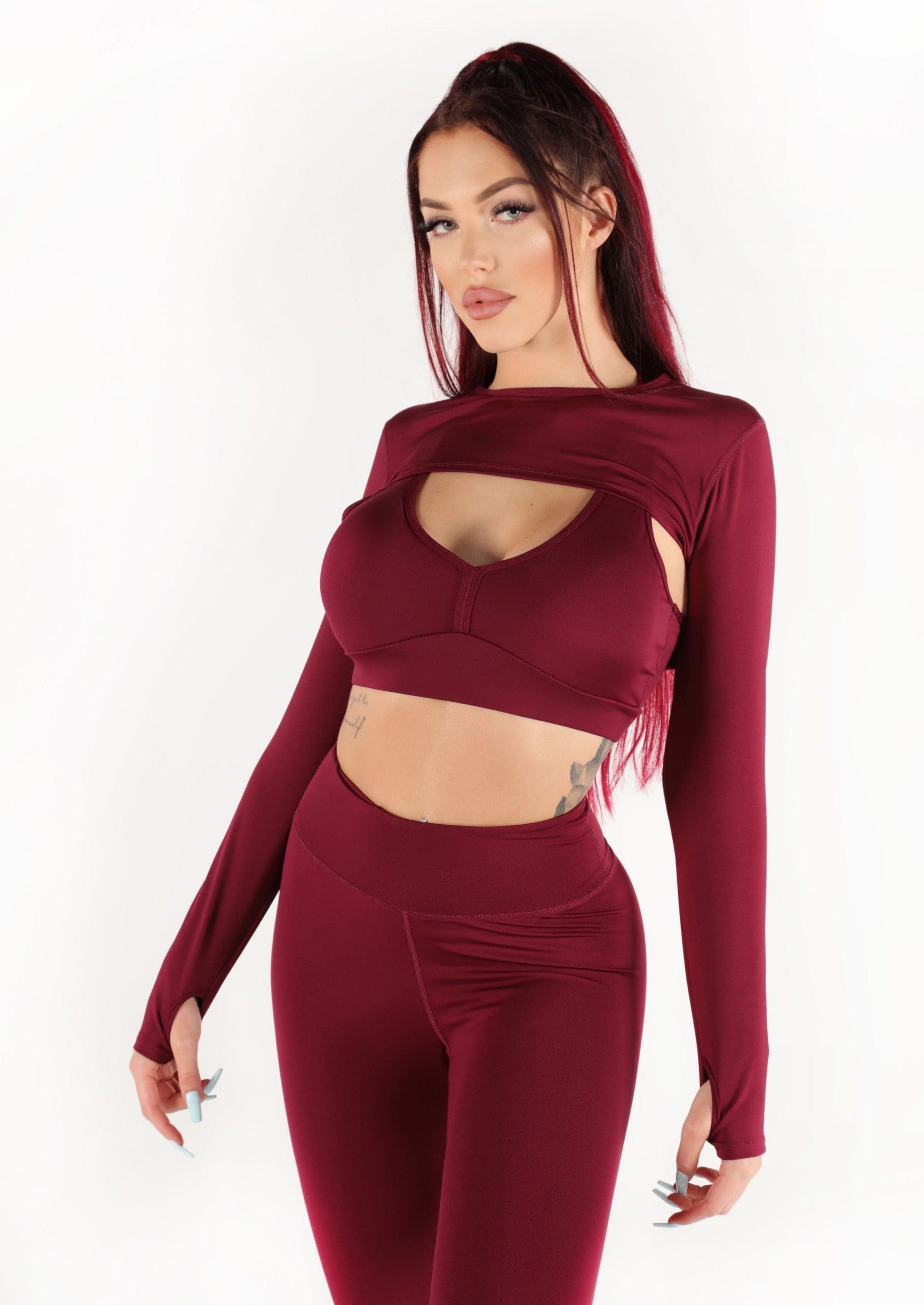 Diva Sports Bra and Bolero - Burgundy