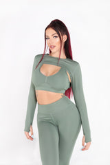 Diva Sports Bra and Bolero - Olive