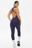Boss Babe Jumpsuit - Dark Blue
