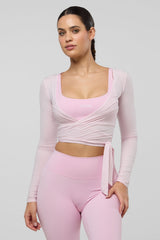 Yoga Wrap Top - Pink
