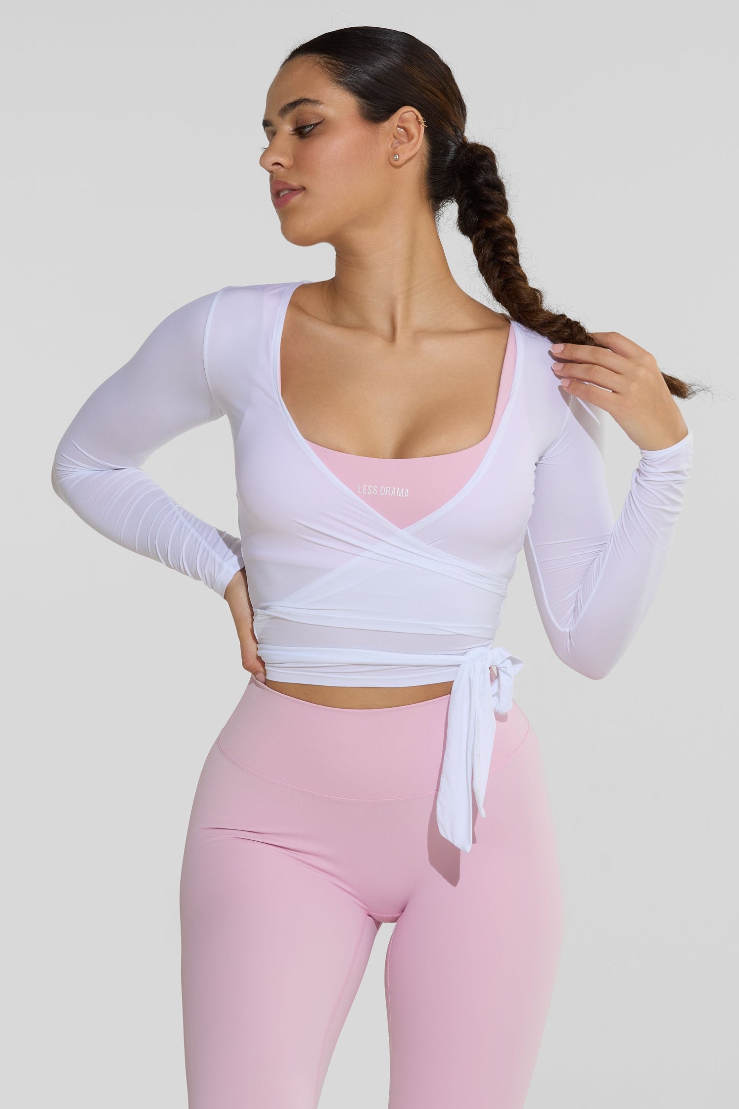 Yoga Wrap Top - White