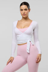 Yoga Wrap Top - White