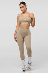 Lover Girl Scrunch Leggings - Beige