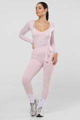 Yoga Wrap Top - Pink