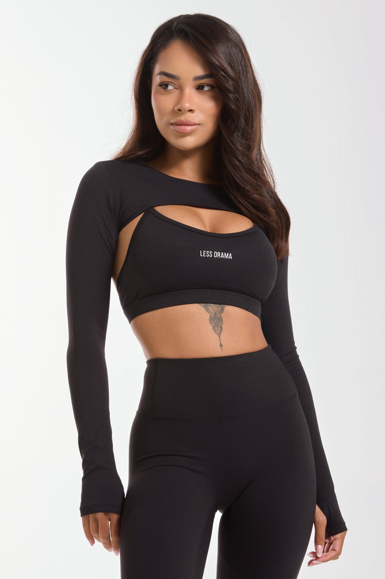 Pilates Girl Sports Bra + Bolero - Black