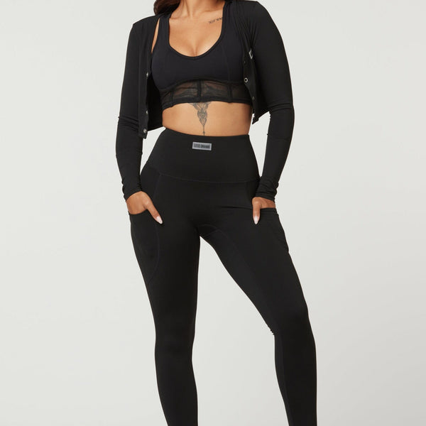 Legging De Yoga EYE CANDY - Taille Juniors 2X - Noir Avec Effet Dentelle à La Taille - Neuf Avec étiquettes