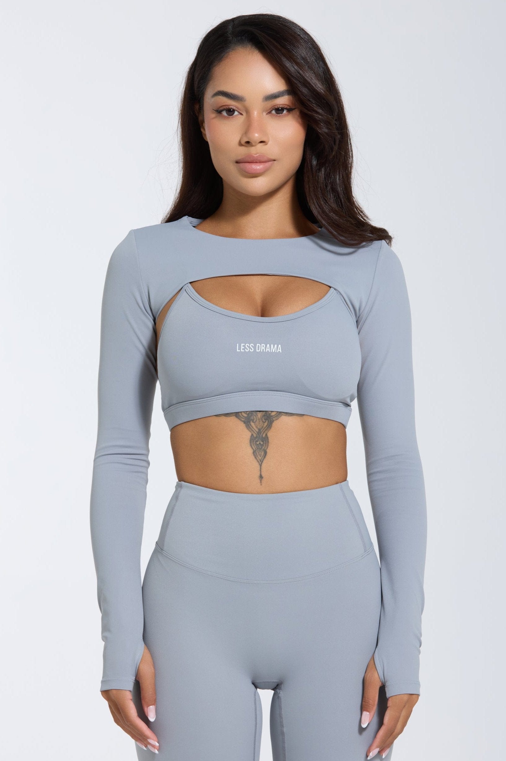 Pilates Girl Sports Bra + Bolero - Grey