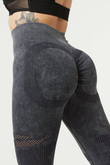 Exotic Scrunch Leggings - Black