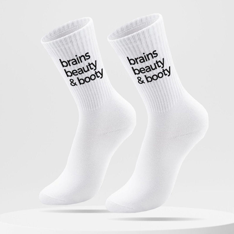 Brains, Beauty & Booty - Socks