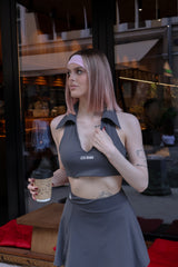 Tennis Babe Sports Bra - Grey