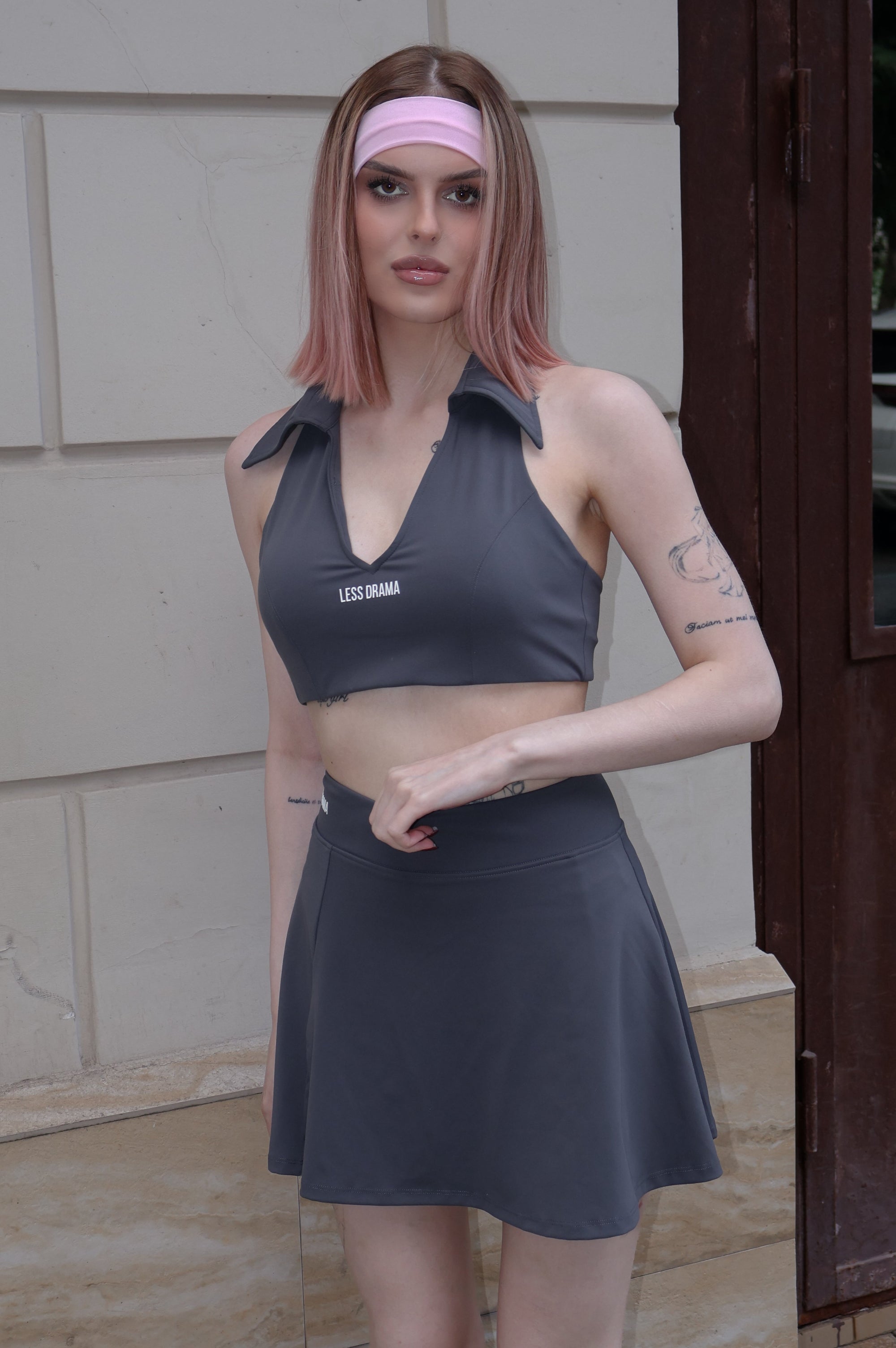 Tennis Babe Sports Bra - Grey