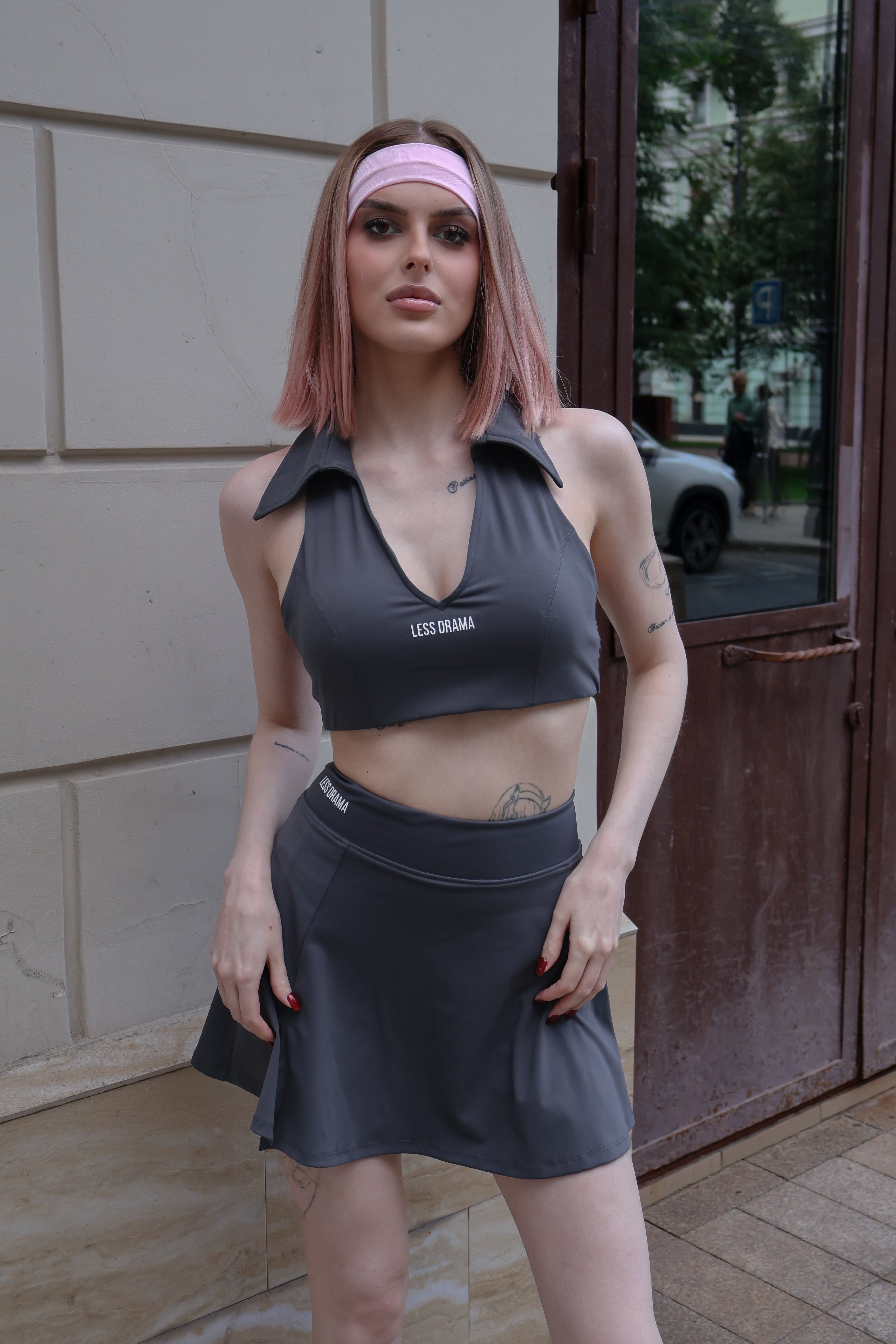 Tennis Babe Sports Bra - Grey