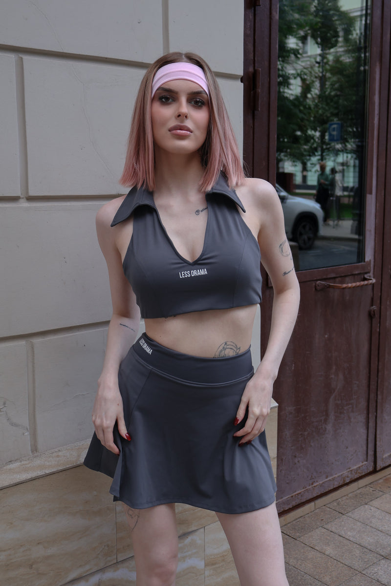 Tennis Babe Sports Bra - Grey