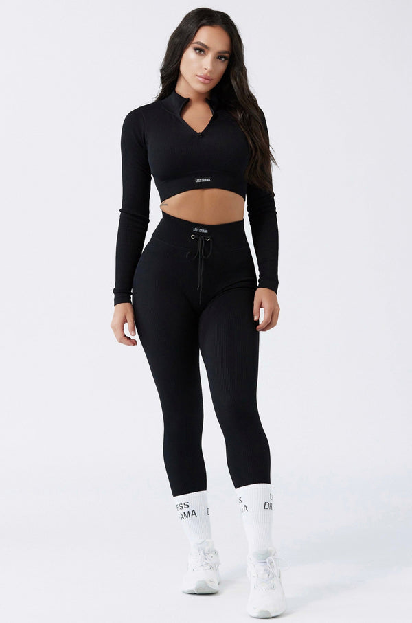 Ombre Seamless Yoga Outfit Sets Set For Women Long Sleeve Crop Top