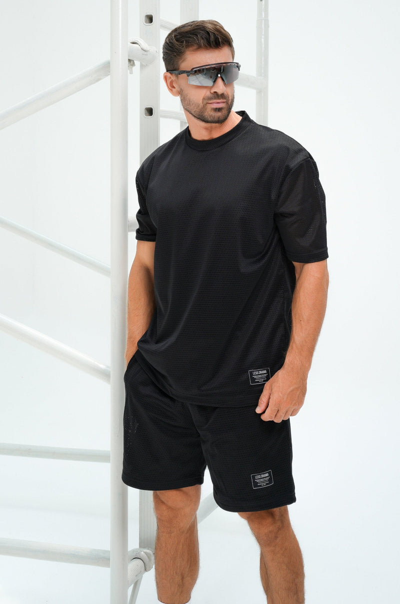 Mesh T-shirt - Black