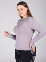 Unbothered Long Sleeve Top - Purple
