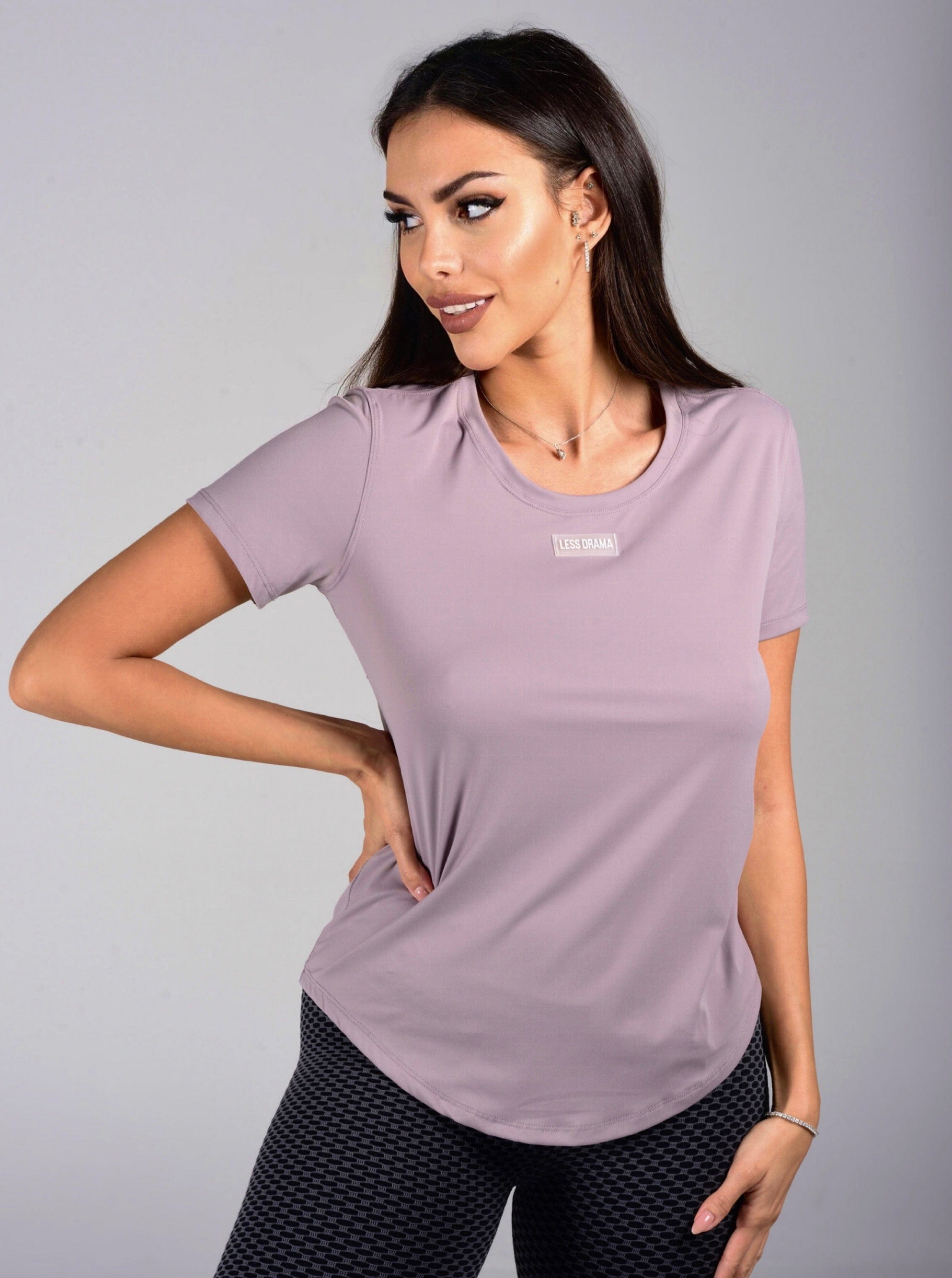 short sleeve purple t shirt women's