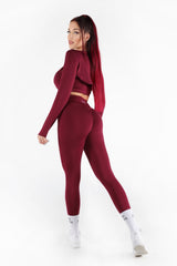 Diva Scrunch Leggings - Burgundy
