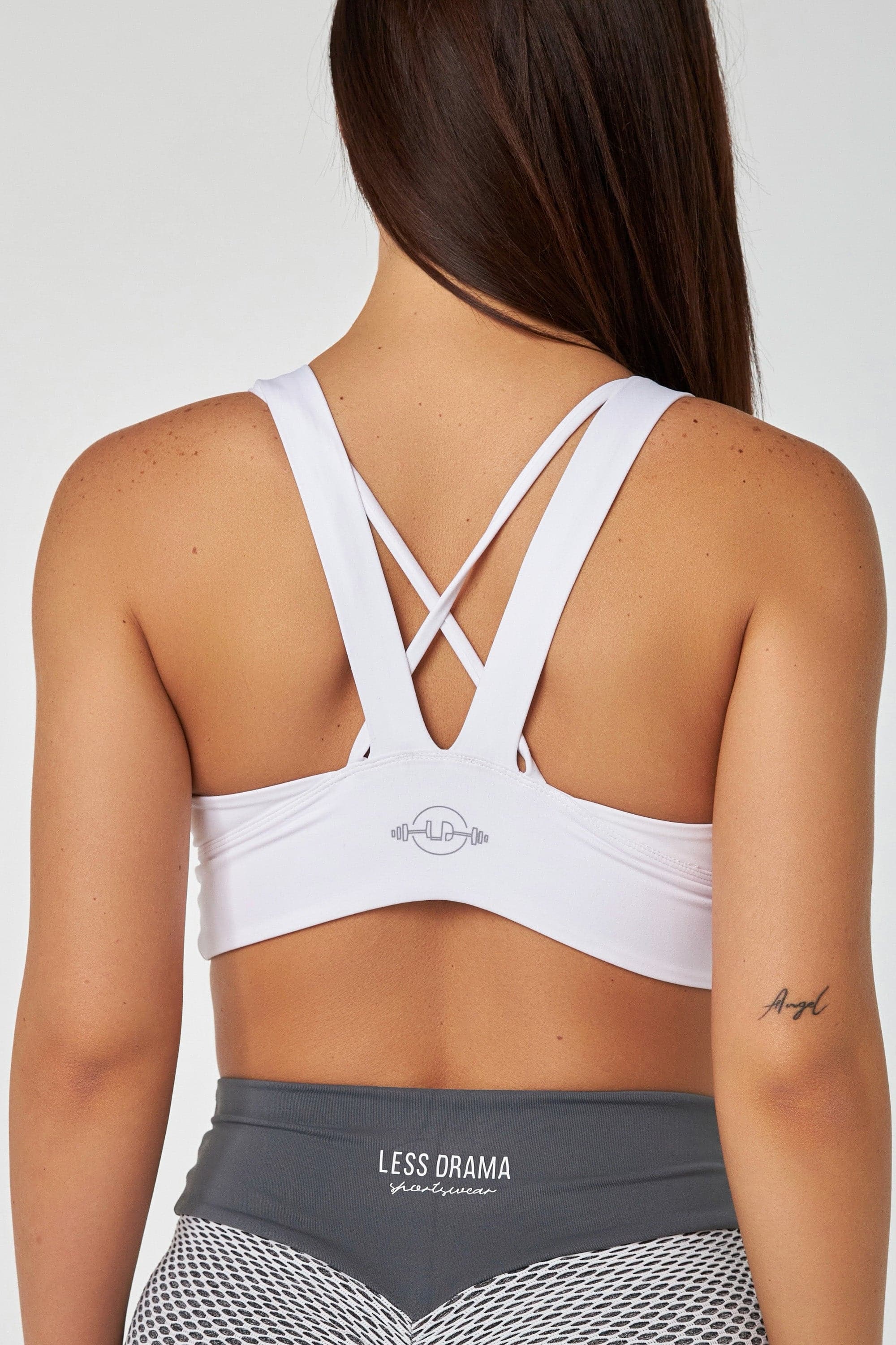Buy Sexy White Strappy Bra for Workout